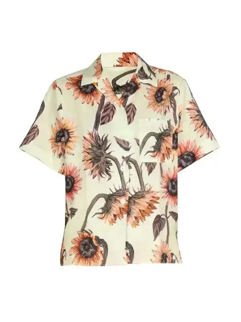 Paul Smith Sunflower Print Short-Sleeve Camp Collar Shirt
